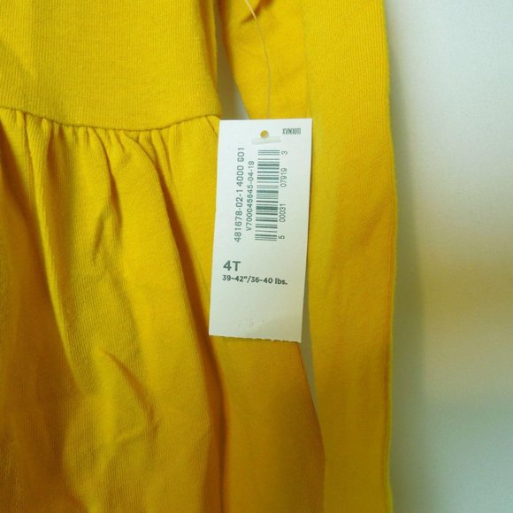 Fit & Flare Solid Yellow Long Sleeve 12-18M to 5T - Picture 12 of 13